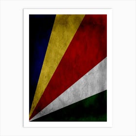 Seychelles Flag Texture Art Print