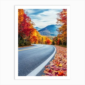 Autumn Road In The Mountains 2 Art Print