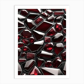 Red And Black Stones Art Print