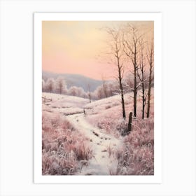 Dreamy Winter Painting The North York Moors England 3 Art Print