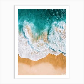 Aerial Photography - Ocean Waves Art Print