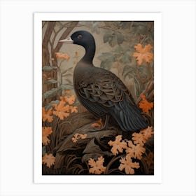 Dark And Moody Botanical Duck 4 Art Print