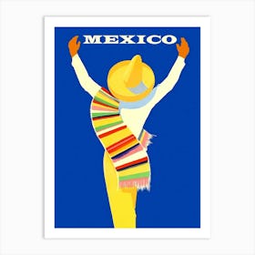 Mexico, Vintage Travel Poster Art Print