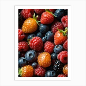 Close Up Of Berries Art Print