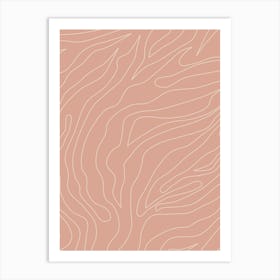 Minimal Abstract Peach Art Print