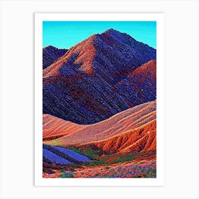 Death Valley National Park United States Of America Pointillism Art Print
