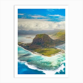 Aerial View Of A Tropical Island 1 Art Print