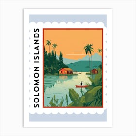 Solomon Islands Travel Stamp Poster Art Print