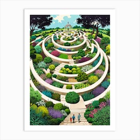 Labyrinth Garden Art Print