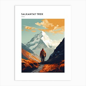 Salkantay Trek Peru 4 Hiking Trail Landscape Poster Art Print