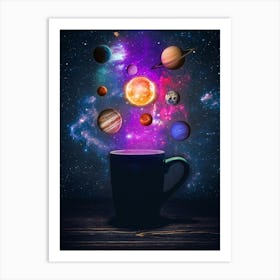 Galaxy System Solar Planet Cup Art Print