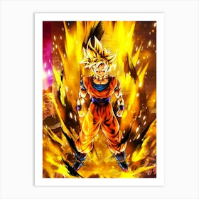 Dragon Ball Z Wallpaper 10 Art Print