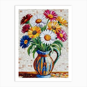 Daisies In A Vase 8 Art Print