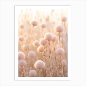 Boho Dried Flowers Globe Amaranth 2 Art Print