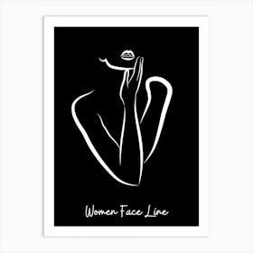 Women Face Line 2 Art Print