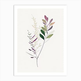 Thyme Leaf Abstract 4 Art Print