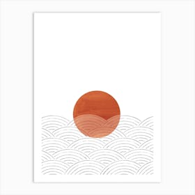 Japanese Sunrise Art Print