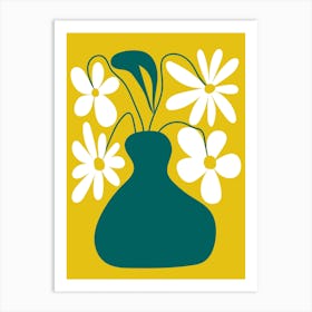 Abstract Flowers In A Vase Art Print