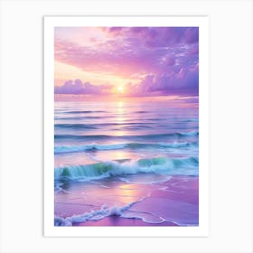 Sunset On The Beach 4 Art Print