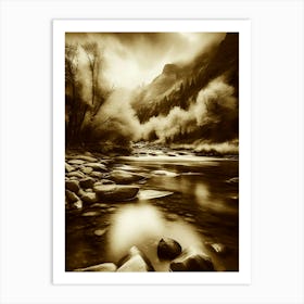 River In Infrared Art Print