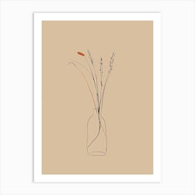 Los Angeles Botanical Garden Boho Line Art Art Print