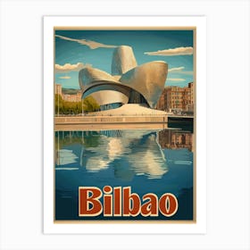 Aihrgdesign A Vintage Travel Poster Of Bilbao 2 Art Print