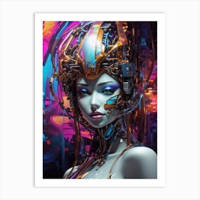 Futuristic Woman 1 Art Print