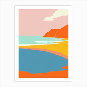 Moffat Beach Australia Midcentury Art Print