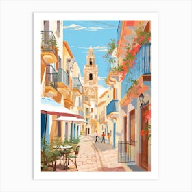 Malaga Spain 2 Illustration Art Print