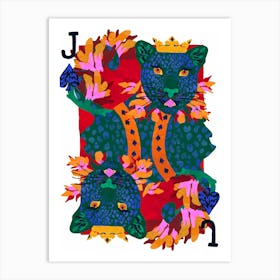 Leopard Jack Of Spades Art Print