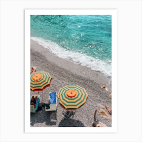 Montorosso Al Mare Italy Beach Umbrellas Umbrella Ocean Beach 3x4 Art Print