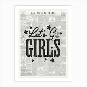 Let’s Go Girls Newspaper Affiche