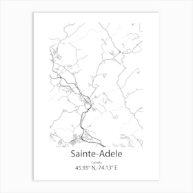 Sainte Adele,Canada Minimalist Map Art Print