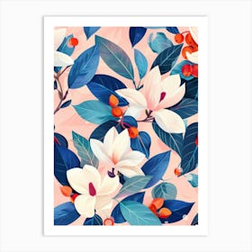 Magnolia Wallpaper Art Print