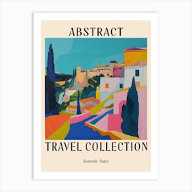 Abstract Travel Collection Poster Granada Spain 2 Art Print