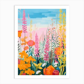 Wild Flower Garden Contemporary illustration Art Print