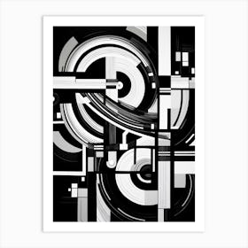 Infinity Abstract Black And White 5 Art Print