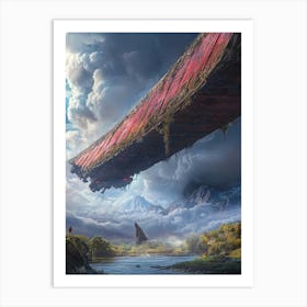 Spaceship In The Sky Art Print