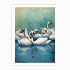 Swans Art Print