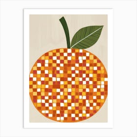 Orange Mosaic 22 Art Print