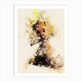 Guardians Of The Galaxy Groot Art Print