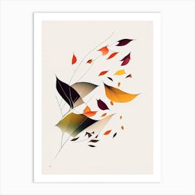 Falling Leaves Abstract 3 Art Print