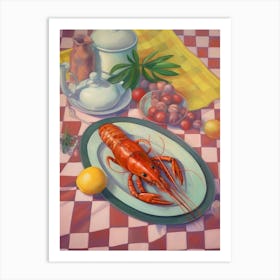 Crawfish Still Life Painting Art Print