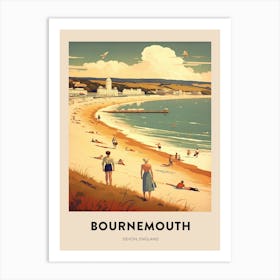 Devon Vintage Travel Poster Bournemouth 2 Art Print