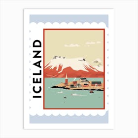 Iceland 4 Travel Stamp Poster Art Print