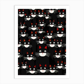 Black Cats 2 Art Print