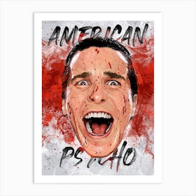 American Psycho Scream with title Art Print