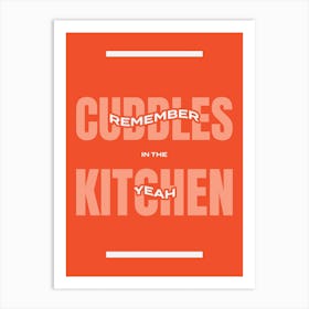 Cuddles In The Kitchen Art Print
