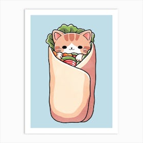 Purrito Cat Art Print
