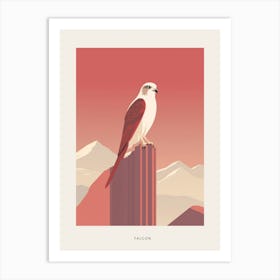 Minimalist Falcon 5 Bird Poster Art Print